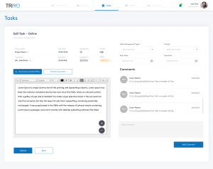 TRIYO document collaboration screenshot